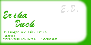erika duck business card